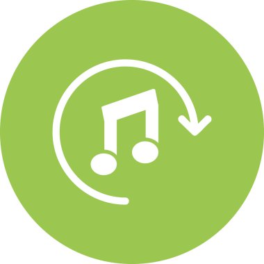 Müzik simgesi vektör illüstrasyonu