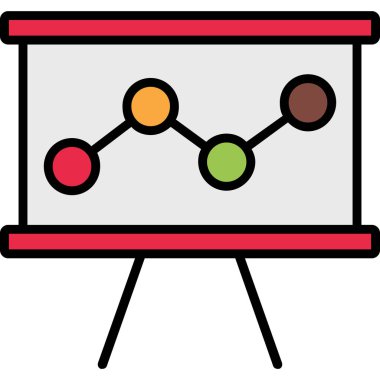 iş grafiği simgesi, vektör illüstrasyonu