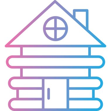 Bina. Web simgesi basit illüstrasyon