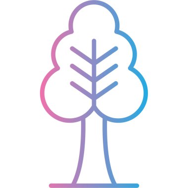 Ağaç. Web simgesi basit illüstrasyon