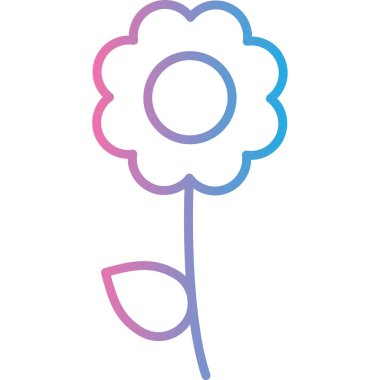 Bir saksıdaki çiçeğin vektör illüstrasyonu