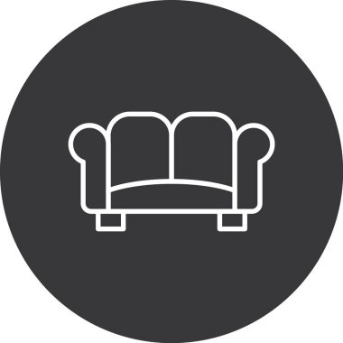 kanepe ikonu vektör illüstrasyonu