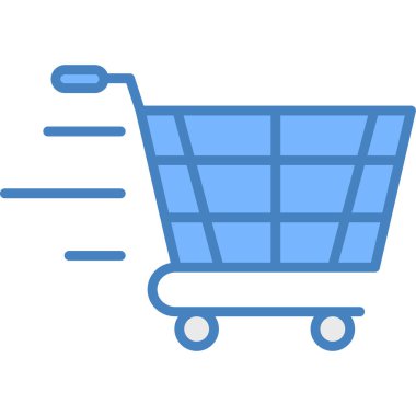 Alışveriş arabası ikonu. vektör illüstrasyonu