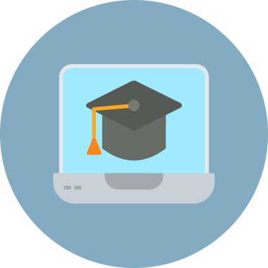 eğitim düz vektör simgesi