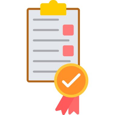 Kontrol listesi vektör simgesi modern basit illüstrasyon