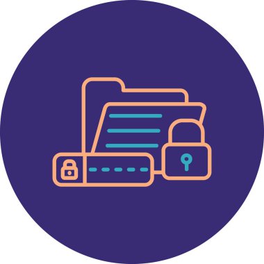 İnternet güvenliği, basit web simgesi, vektör illüstrasyonu