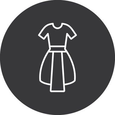 elbise simgesi vektör illüstrasyonu