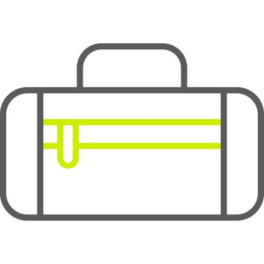 Bavul. Web simgesi basit illüstrasyon