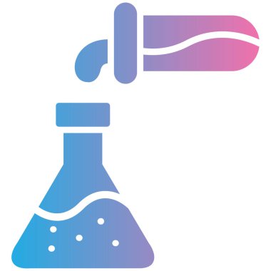 Kimya web simgesi vektör illüstrasyonu