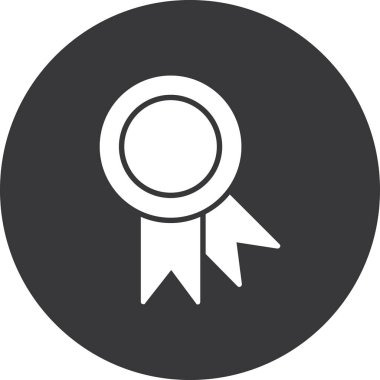 Moda stili izole edilmiş arka planda madalya simgesi