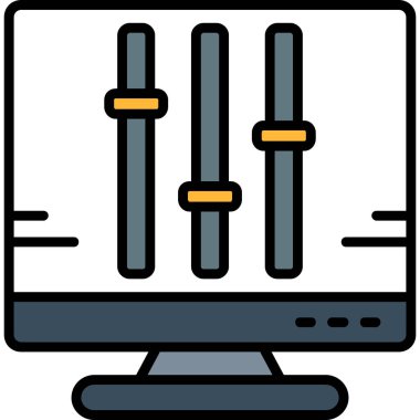 sunucu web simgesi. Web için web vektör simgelerinin basit illüstrasyonu