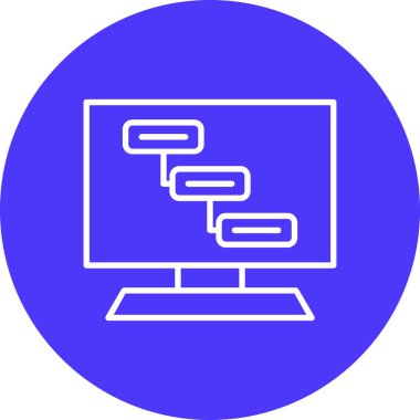 Bilgisayar. Web simgesi basit illüstrasyon