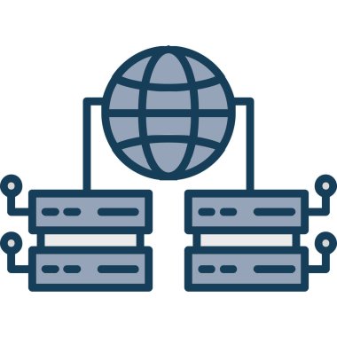 ağ paylaşım vektör çizim