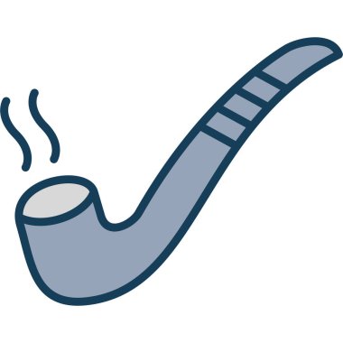 Tütün piposu ikonu. Web için tütün boru vektör simgesinin özet çizimi