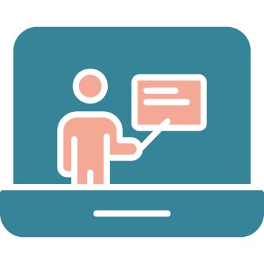 Konuşma baloncuğu vektör illüstrasyon tasarımlı dizüstü bilgisayar