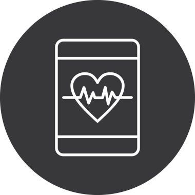 Modern tabletin vektör illüstrasyon simgesi