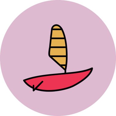 Çizgi film teknesinin vektör çizimi