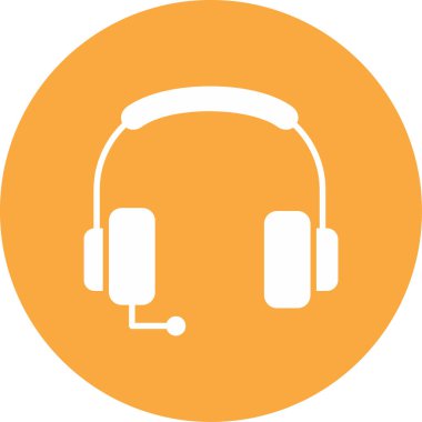 Kulaklık. Web simgesi basit illüstrasyon