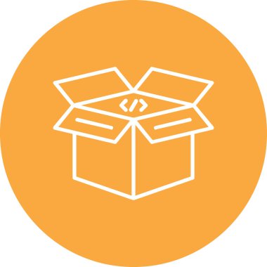 Kutu. Web simgesi basit illüstrasyon