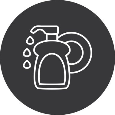 su şişesi simge vektör çizim