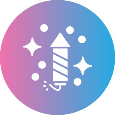 Havai fişekler. Web simgesi basit illüstrasyon