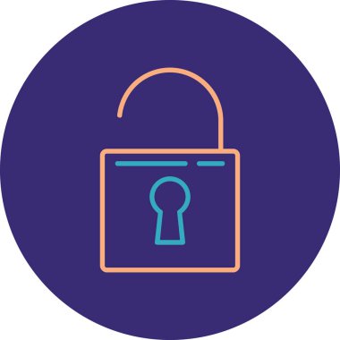 Modern simge, vektör illüstrasyonunu kilitle