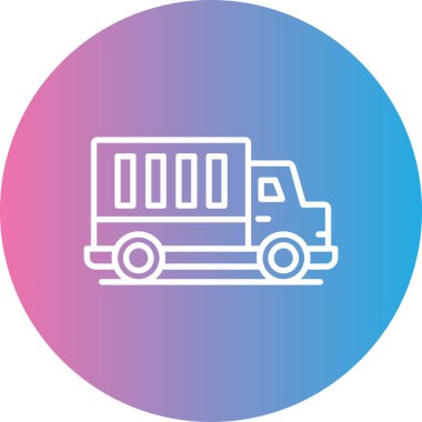 Teslimat kamyonu simgesinin vektör çizimi