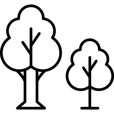 ağaçlar ikon vektör illüstrasyonu