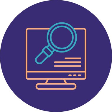 Arama Vektörü Kabartma Simgesi Tasarımı