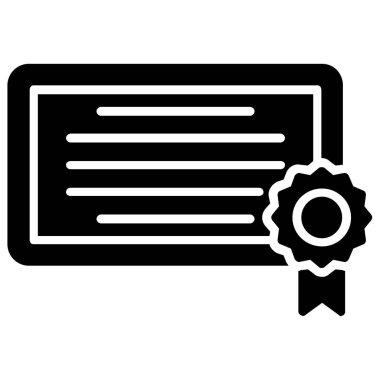 Sertifika. Web simgesi basit tasarım