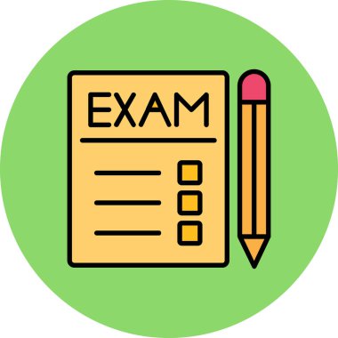Sınav. Web simgesi basit illüstrasyon
