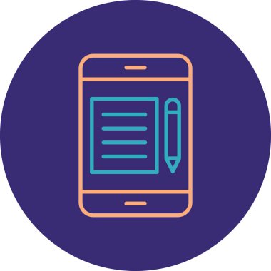 Cep telefonu. Web simgesi basit illüstrasyon