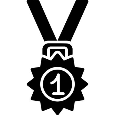 Madalya ikon vektör illüstrasyonu