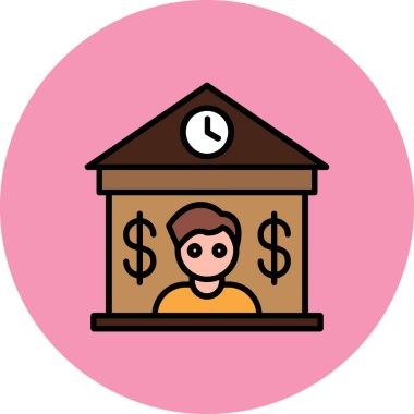 Bir ev simgesinin vektör illüstrasyonu