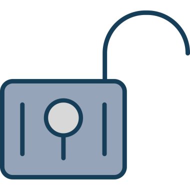 Bir çizgi film mavi ve beyaz renk simgesinin vektör çizimi