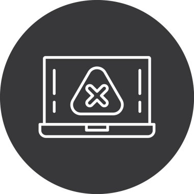 Dizüstü bilgisayar simgesinin vektör çizimi