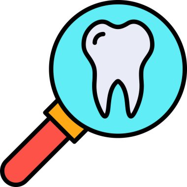 Diş Modern simgesi, vektör illüstrasyonu