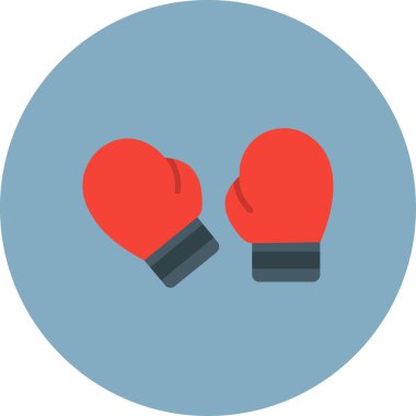 Boks eldivenleri vektör illüstrasyonu, düz biçim simgesi