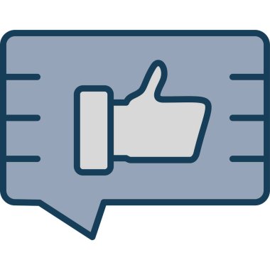 Başparmak yukarı simgesi. özet vektör illüstrasyonu.