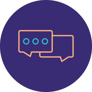 Sohbet simgesinin vektör illüstrasyonu