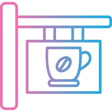 kahve fincanı simgesi, vektör illüstrasyonu