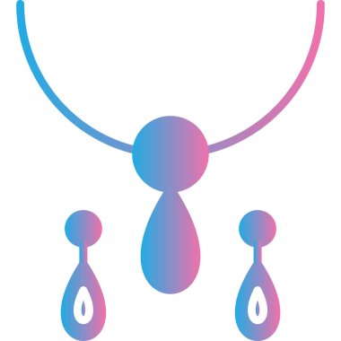 kolye simgesi vektör illüstrasyonu