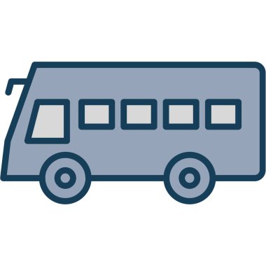 Otobüs vektör simgesi. Düzenlenebilir felç. düz renk sembolü.