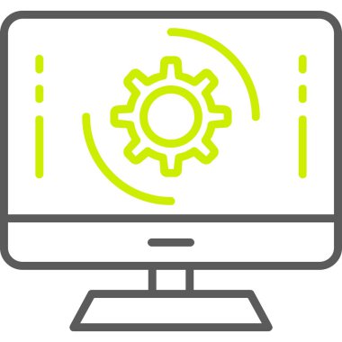 bilgisayar ekranı simgesi, vektör illüstrasyonu