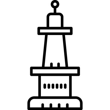 deniz feneri ikonu vektör illüstrasyonu