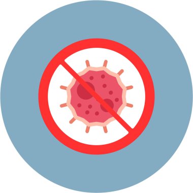 Virüs simgesi. Beyaz arkaplanda izole edilmiş web tasarımı için virüs vektör simgelerinin düz çizimi