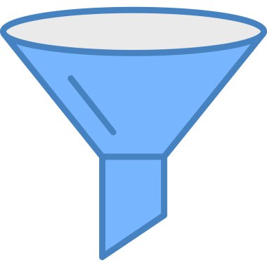 huni simgesi. Web için filtre vektör simgesinin özet çizimi