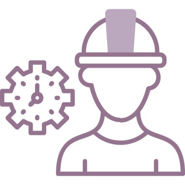 Mühendis ikonu. vektör illüstrasyonu