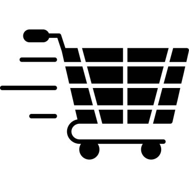 Alışveriş arabası vektör simgesi