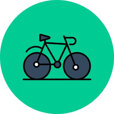 Moda tarzında izole edilmiş bisiklet simgesi